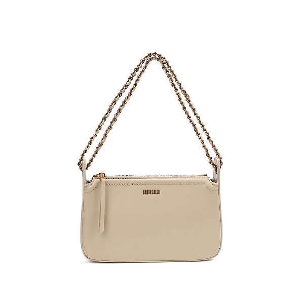 BOLSA SANTA LOLLA PEQUENA SOFT OFF WHITE ALÇA DE OMBRO