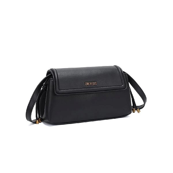 BOLSA SANTA LOLLA SOFT PRETA TRANSVERSAL