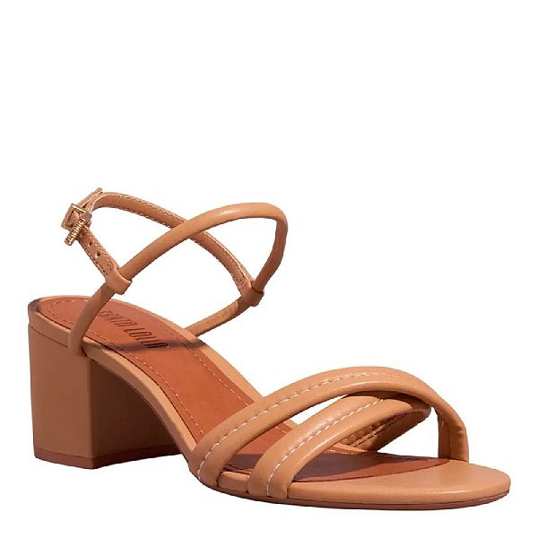 SANDÁLIA SANTA LOLLA NAPA SOFT SALTO BLOCO BEGE