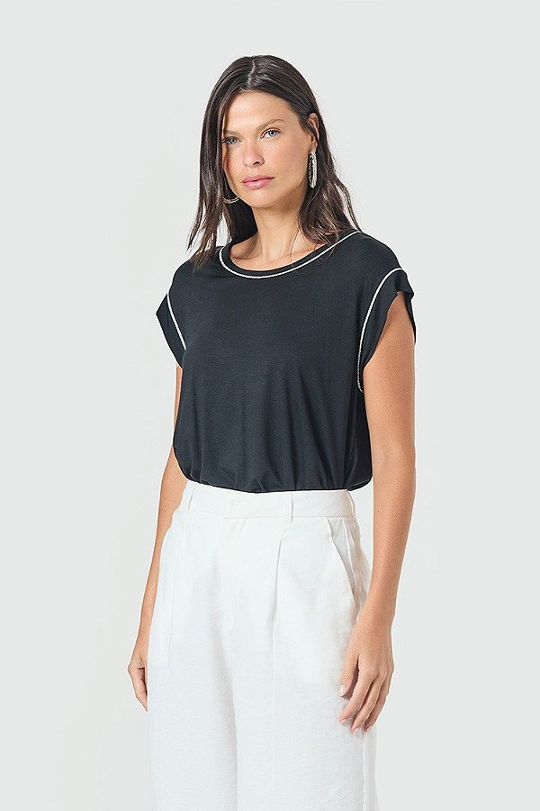 BLUSA SLYWEAR VISCOLYCRA PRETA