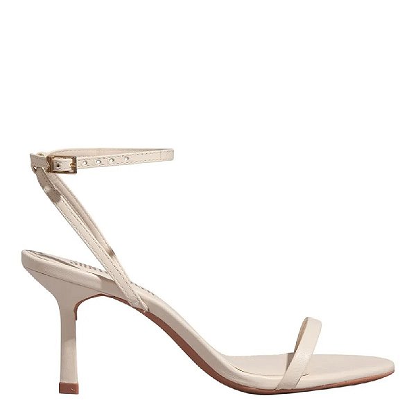 SANDÁLIA SANTA LOLLA COURO PELICA SOFT SALTO FINO OFF WHITE