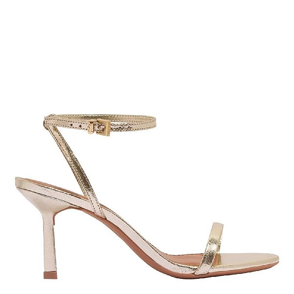 SANDÁLIA SANTA LOLLA COURO PELICA SOFT DOURADA