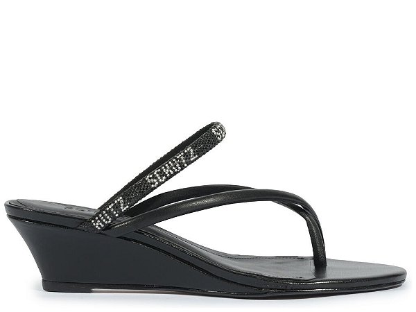 SANDALIA SCHUTZ SALTO BAIXO PRETA