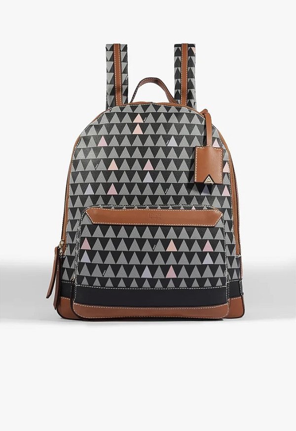 MOCHILA SCHUTZ TRIANGLE COURO PRETA