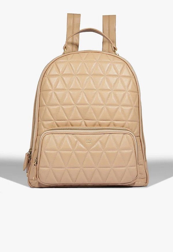 MOCHILA SCHUTZ NEW 944 MATELASSÊ COURO BEGE