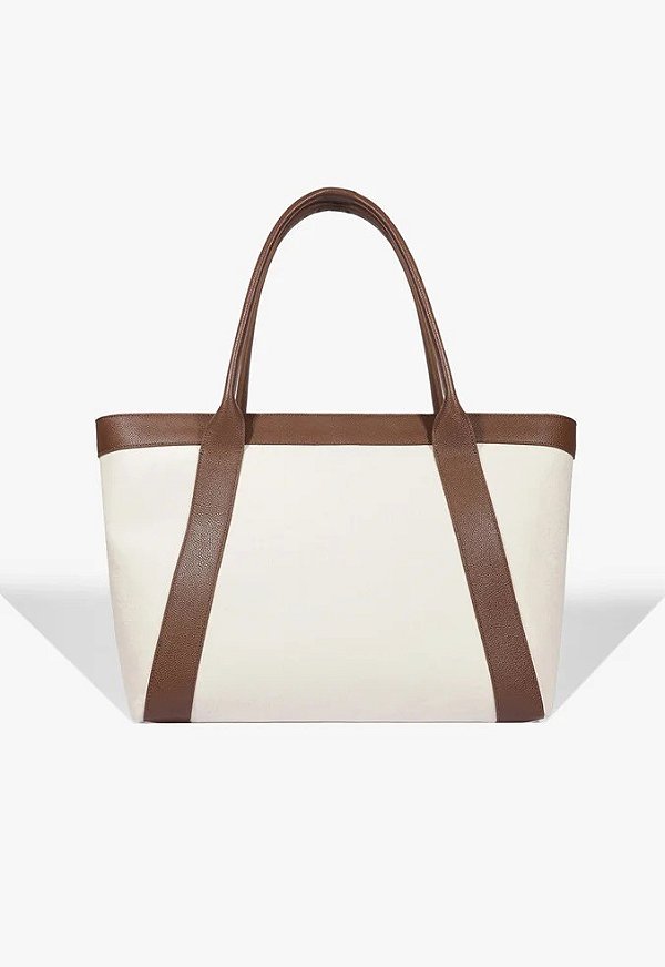 BOLSA SCHUTZ SHOPPING LONA COURO BRANCA