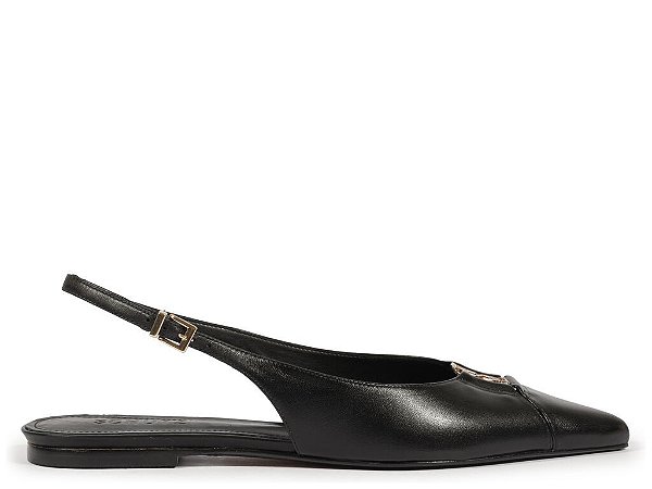 SLINGBACK SCHUTZ COURO PRETO