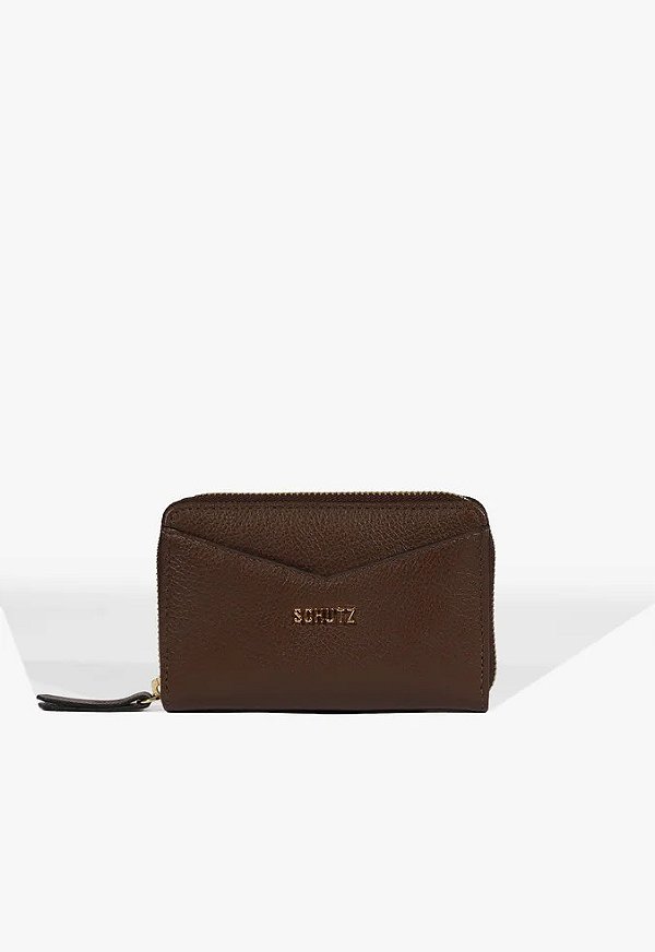 CARTEIRA SCHUTZ COURO MARROM