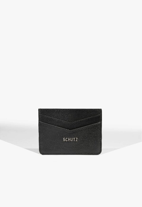 PORTA CARTÃO SCHUTZ RONIE COURO PRETO
