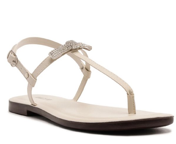 SANDÁLIA RASTEIRA SLIM LAÇO GLAM BRANCA