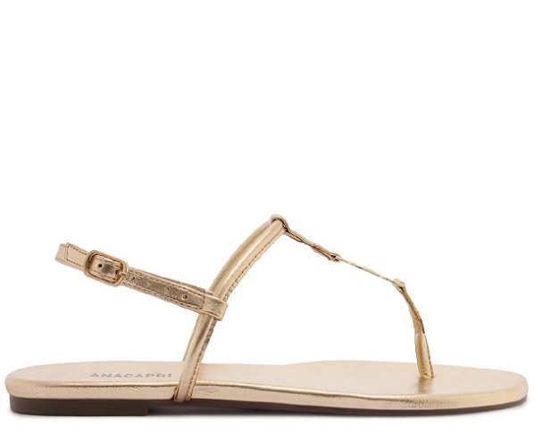 SANDÁLIA RASTEIRA SLIM METAL A DOURADA