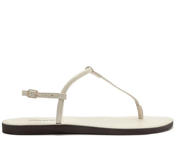 SANDÁLIA RASTEIRA ANACAPRI SLIM MONOCOLOR BRANCA