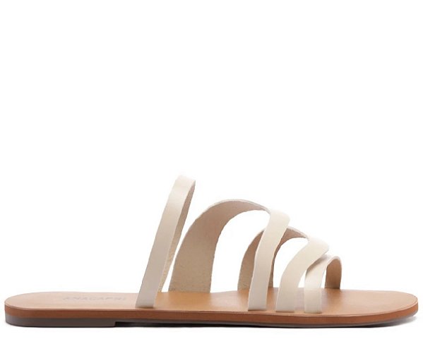 RASTEIRA ANACAPRI MULTITIRAS FINAS COURO BRANCA