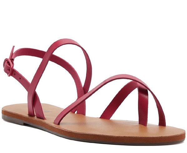 SANDÁLIA RASTEIRA ANACAPRI DE DEDO MULTI TIRAS COURO ROSA