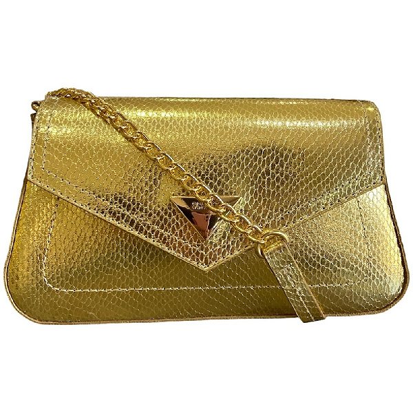 BOLSA TIRACOLO LIESE SCHUTZ PEQUENA DOURADO