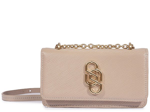 BOLSA SCHUTZ PEQUENA COURO EGG SHELL