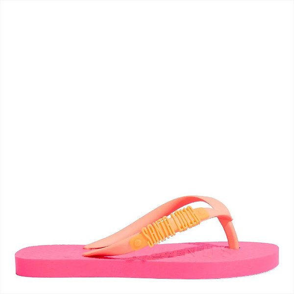 CHINELO INFANTIL SANTA LOLLA BORRACHA ROSA E LARANJA