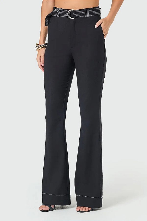 CALÇA BOOTCUT EM ALFAIATARIA SARJADA SLYWEAR