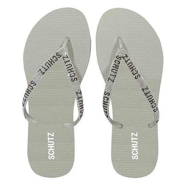 CHINELO SCHUTZ LOGOMANIA PRATA