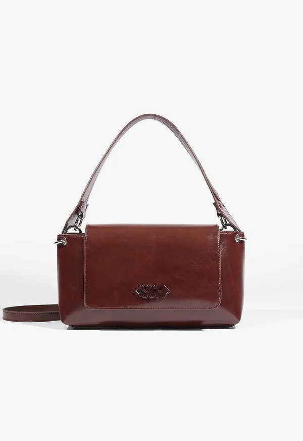 BOLSA SHOULDER SCHUTZ MAISIE MARROM