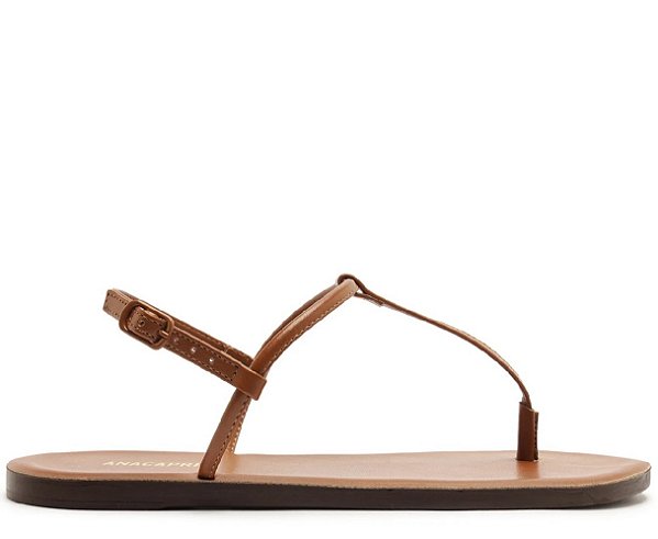 SANDÁLIA RASTEIRA SLIM ANACAPRI MONOCOLOR MARROM