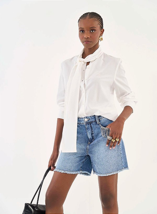 CAMISA COMFORT COLCCI GOLA COM LAÇO