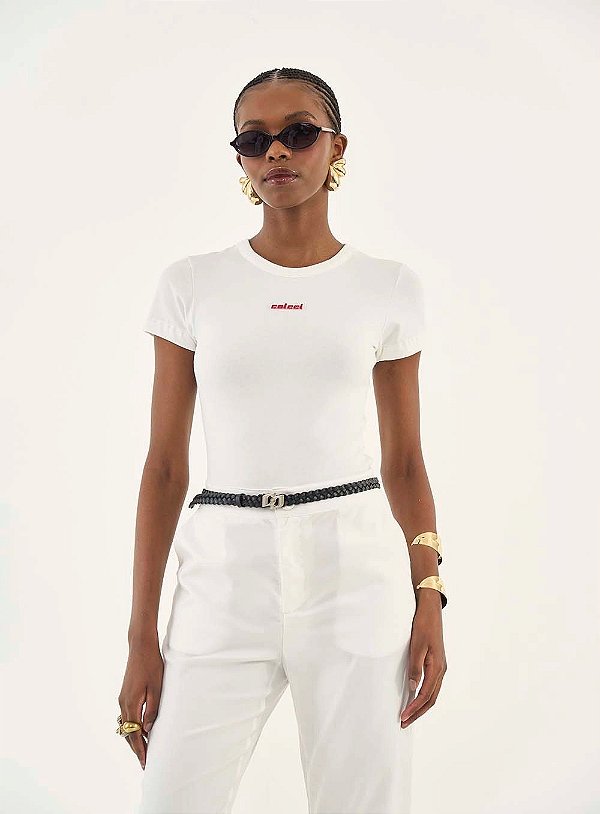 CAMISETA SLIM COM FRANZIDO COLCCI