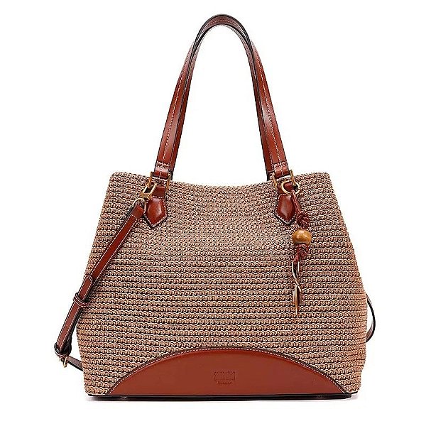 BOLSA GRANDE SANTA LOLLA TRAMADO ALÇA DE OMBRO - SAFARI