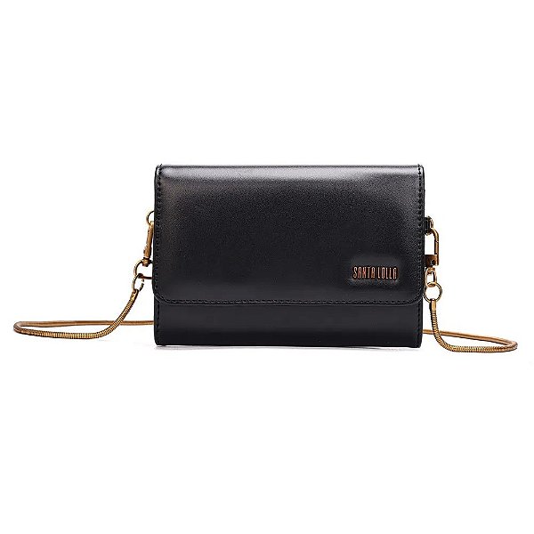 BOLSA CARTEIRA SANTA LOLLA TRANSVERSAL SOFT - PRETO