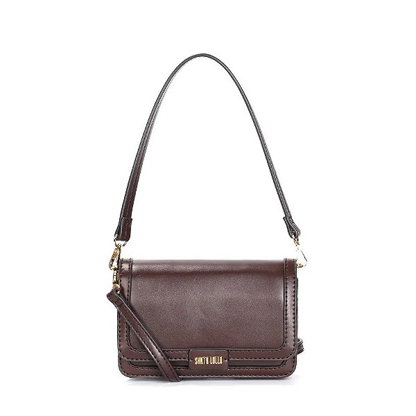 BOLSA SANTA LOLLA PEQUENA MATERIAL SOFT DARK COCOA