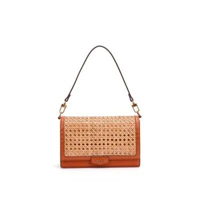 BOLSA CLUTCH SANTA LOLLA SOFT MARROM ALÇA DE OMBRO