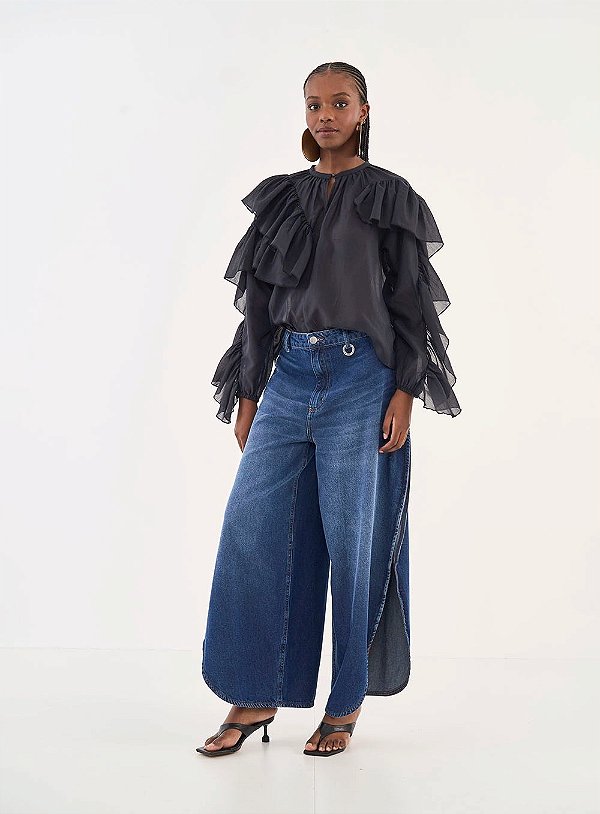 CALÇA JEANS COLCCI JOANA BARRIL COM FENDA LATERAL