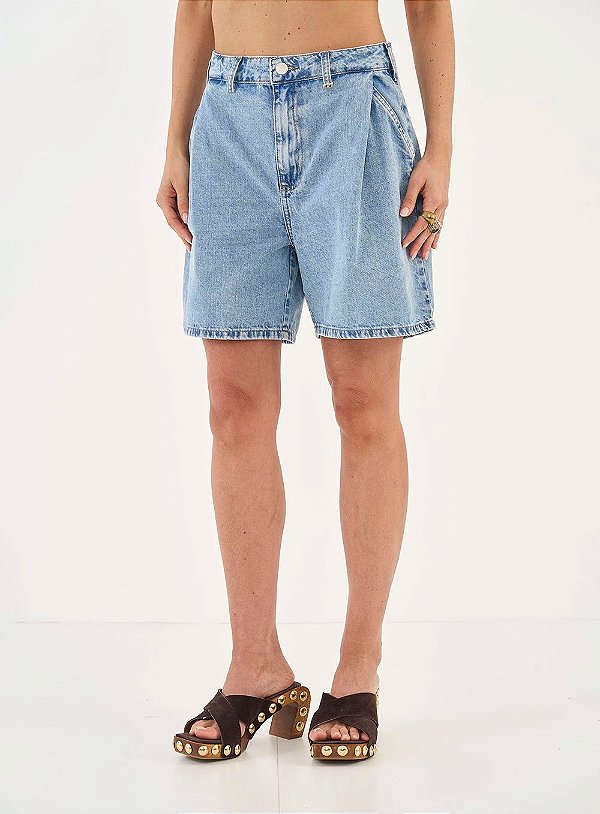 BERMUDA MÉDIA COLCCI JOANA COM PREGAS LATERAIS