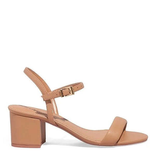 SANDÁLIA NAPA SOFT SANTA LOLLA SALTO GROSSO BEGE