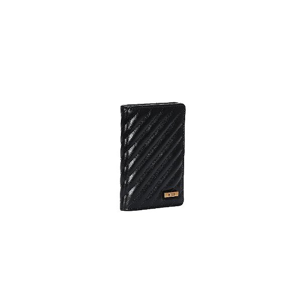 PORTA PASSAPORTE SANTA LOLLA SOFT MATELASSÊ PRETO