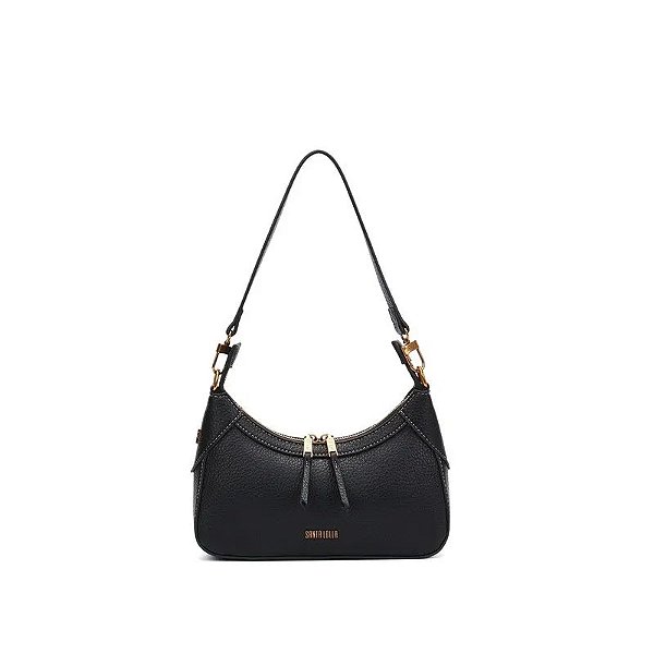 BOLSA DE OMBRO PEQUENA SANTA LOLLA FLOATER PRETO RECORTES