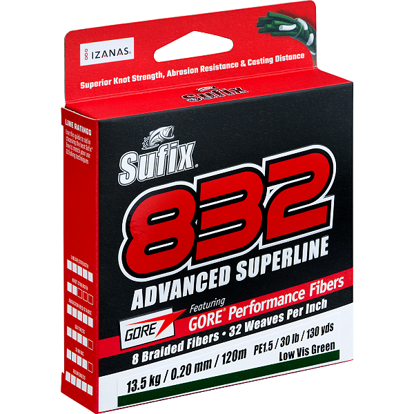 Linha Multi Sufix 832 Advanced Superline 0.20mm 30lb 250m