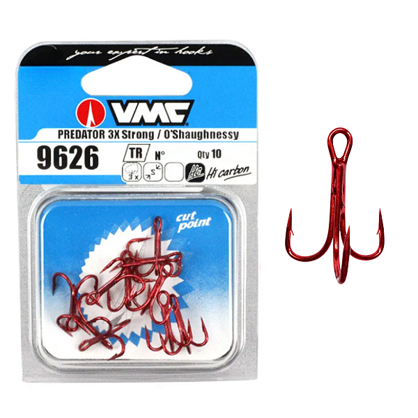 Anzol Garateia VMC 3X 9626TR  - Blister com 10 unidades