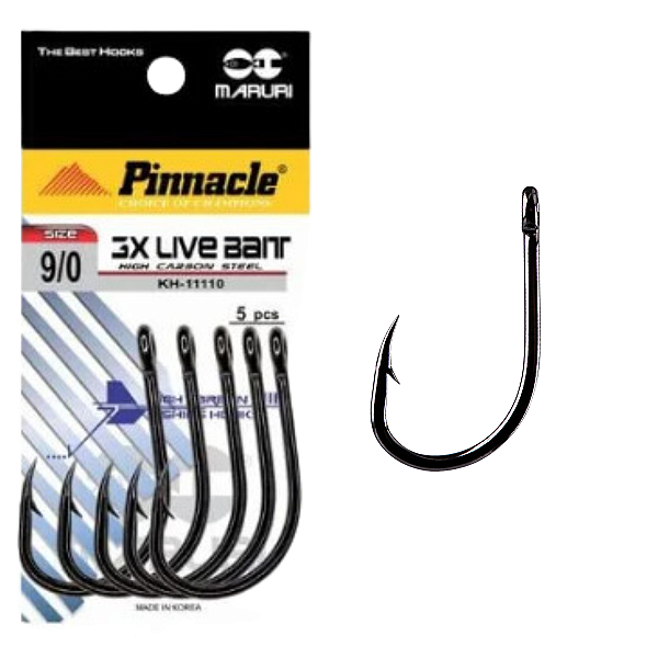 Anzol Maruri - Pinnacle 3X Live Bait KH-11110 (05 Unidades)