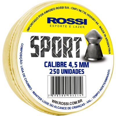 Chumbinho Rossi Sport - 4,5mm - 250 Unidades