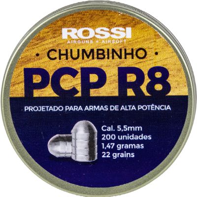 Chumbinho Rossi PCP R8 - 5,5mm - 75 Unidades