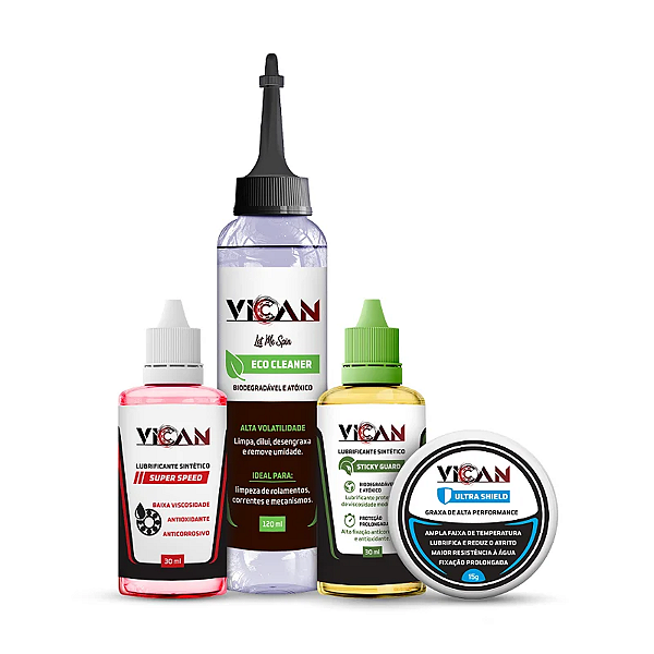Kit Vican Limpeza e Lubrificação