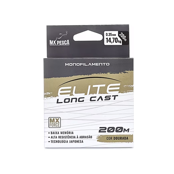 Linha Monofilamento Mx Pesca Elite Long Cast (200m) - Dourada