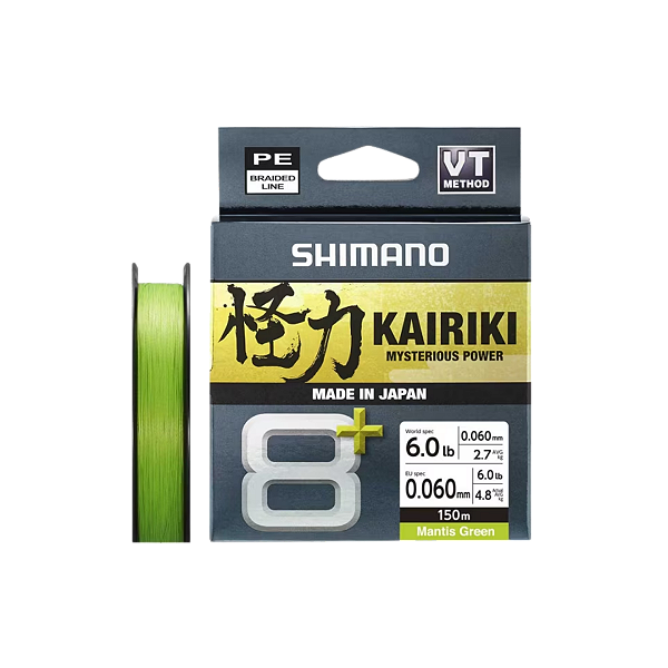 Linha Shimano Kairiki 8+ Mysterious - 150m - Verde