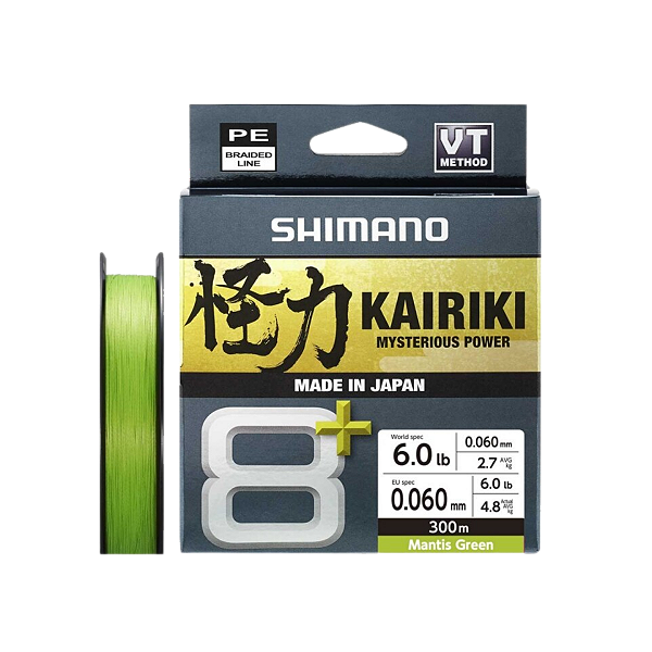 Linha Shimano Kairiki 8+ Mysterious - 300m - Verde