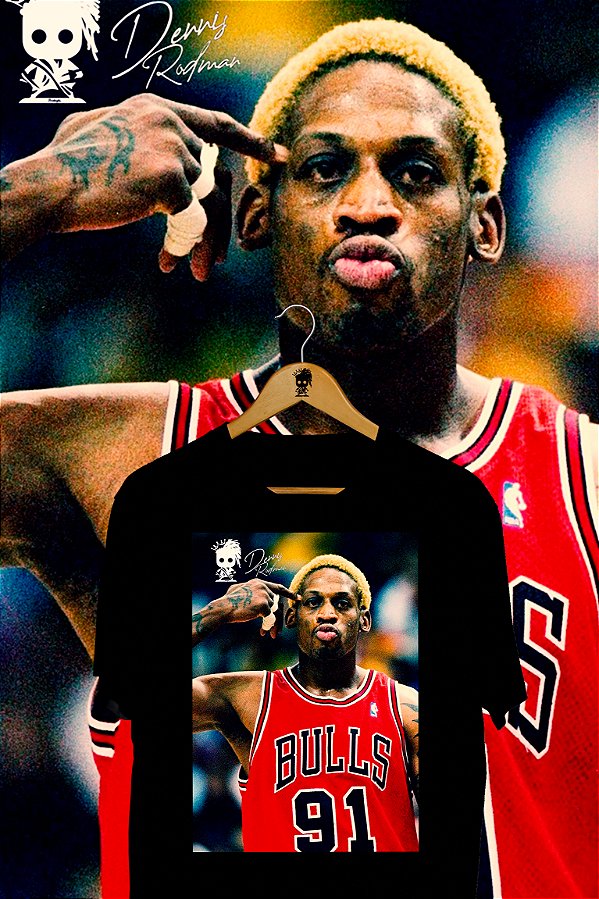Camiseta Dennis Rodman Vermelha