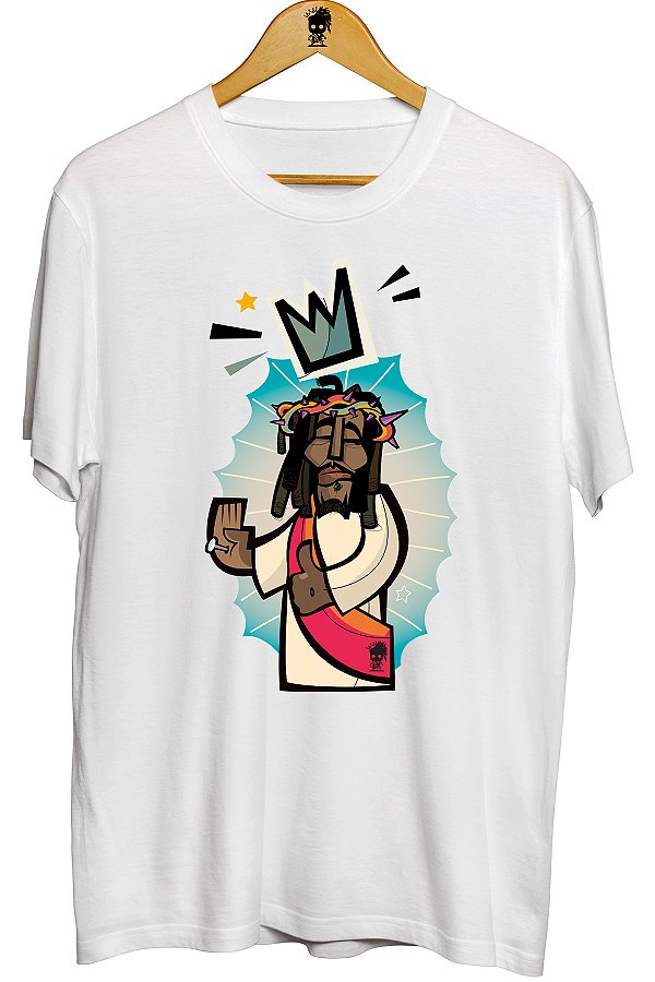 Camiseta Black Jesus Colorida Desenho