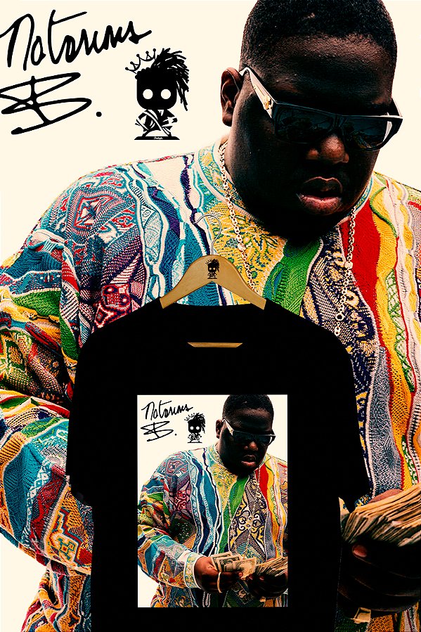 Camiseta Notorious BIG Colorida