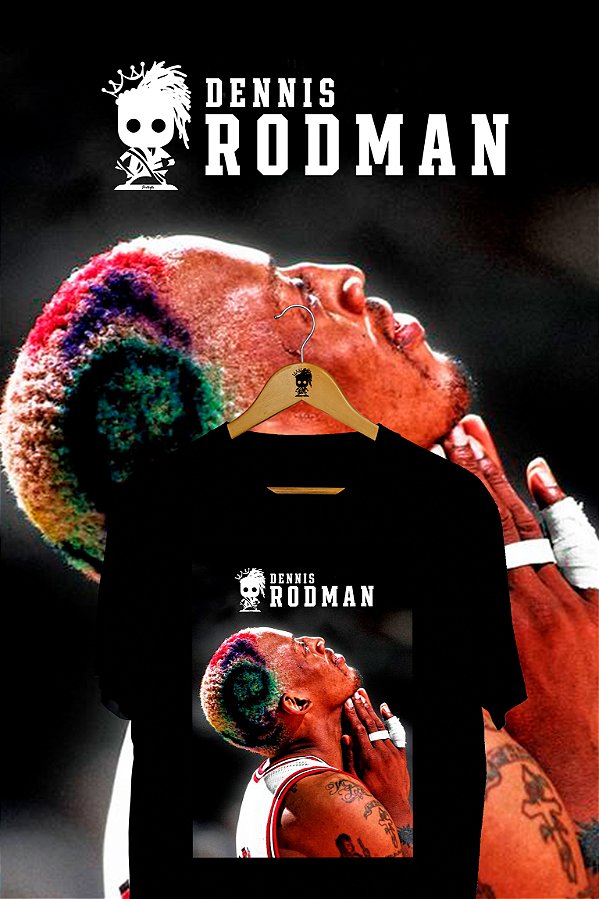 Camiseta Dennis Rodman Cabelo Colorido