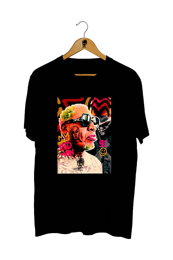 Camiseta Dennis Rodman Rosto Tatuado